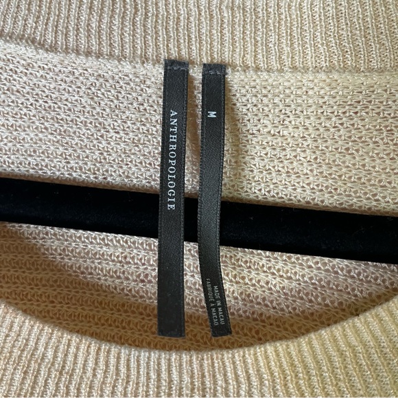 Anthropologie Floral‎ Linen Blend Knit Sweater Size Medium - Picture 2 of 5